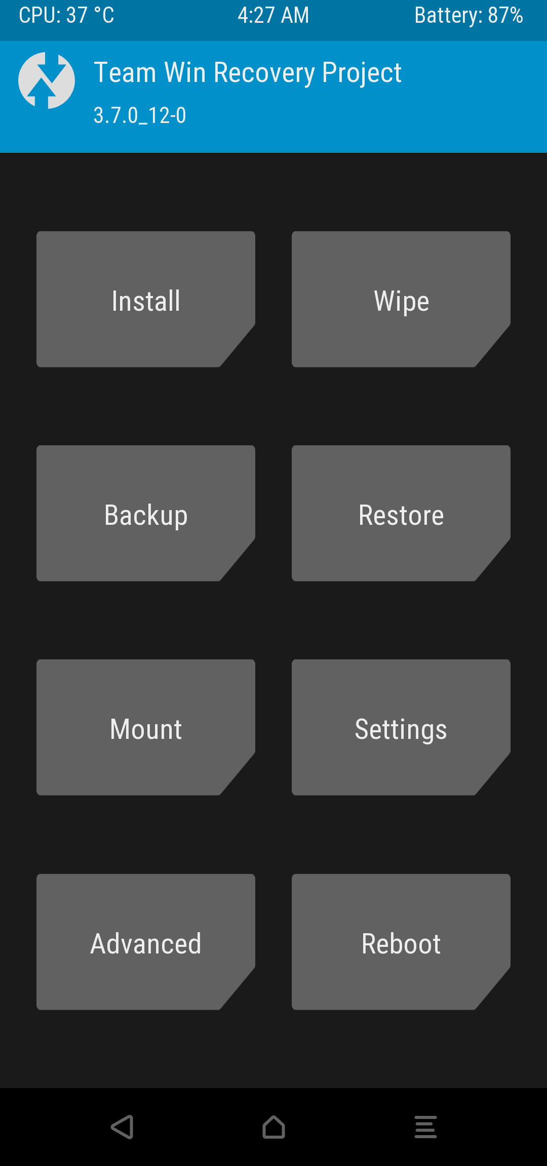 极客刷机必经的 TWRP Recovery 操作界面